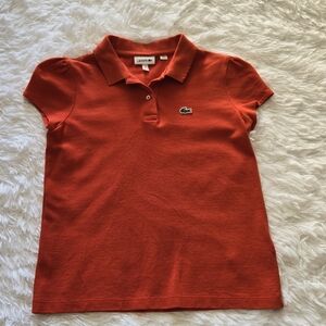 👚 Lacoste Girls Scalloped Collar Mini Pique Polo